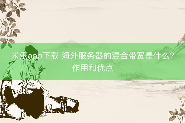 米乐app下载 海外服务器的混合带宽是什么？作用和优点
